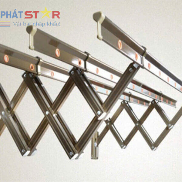 Giàn Phơi Gắn Tường Kéo Ngang Nhôm Tay Đôi ( HPXN-03 )