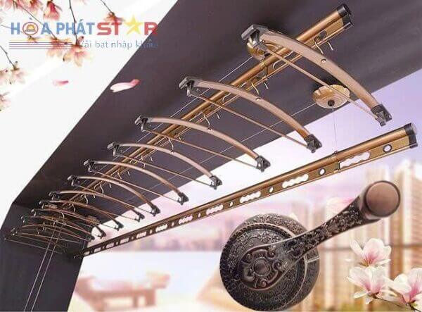 Giàn Phơi Gắn Trần Quay Tay Hòa Phát Star-HP06