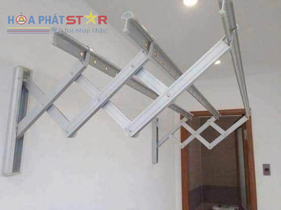 Giàn Phơi Gắn Tường Kéo Ngang Nhôm Tay Đơn ( HPXN-02 )