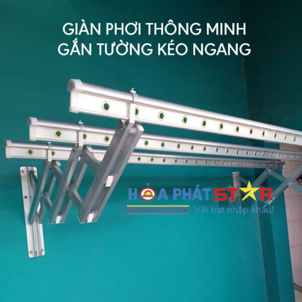 Giàn Phơi Gắn Tường Kéo Ngang Cao Cấp ( HPXN-07 )